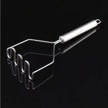 不锈钢土豆捣碎器/压泥器 - 土豆捣碎器、土豆压榨器、柠檬榨汁器和蔬菜粉碎器，带防滑手柄 - 轻松捣碎和处理米饭、水果和蔬菜，手动厨房工具 - 馬鈴薯搗碎器 - 查看 9