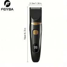 三合一电动体毛修剪器、电动理发器、电动剃须刀、电动鼻毛修剪器，带充电底座，USB充电，手动旋转刀头，男士理容套装 - 黑色 - 查看 7