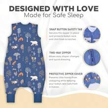 Mama Cheetah Baby Wearable Blanket Baby Sleep Sack Toddler Sleep Sack Baby Sleeping Bag for Newborn Infant Toddler-108 - Con 2.5 Tog de animales forestales - Ver 2