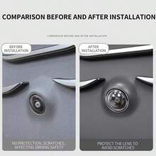 Tấm bảo vệ camera trước và sau ô tô toàn cảnh 360 độ, bảo vệ ống kính khỏi bụi, sương mù, mưa, cát, va chạm, màng bảo vệ trong suốt độ nét cao - Nắp bảo vệ camera lùi - Xem 6