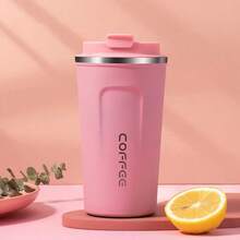 【完美咖啡茶旅行杯】不锈钢双层真空旅行杯 - 可重复使用，完美盛装咖啡茶，理想的圣诞礼物 - 彩色 - 查看 9