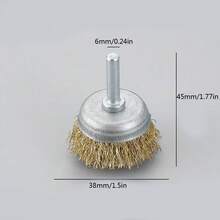 Bộ dụng cụ chà nhám xoay bằng dây đồng thau, bao gồm: bàn chải đánh bóng, bàn chải bánh xe, bàn chải dây thép, bàn chải bút chì, bàn chải phẳng, bàn chải bát, dụng cụ mài. - 1 cái - Xem 18