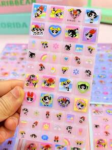 Nhãn dán vuông dập nổi 3D hình pha lê, quà tặng Gukka cho bé gái, nhãn dán phần thưởng thủ công hoạt hình, nhãn dán album điện thoại di động - Nhiều màu - Xem 6