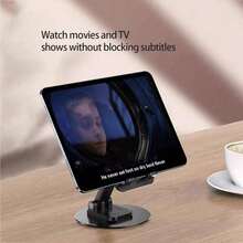 1个铝合金旋转桌面手机/平板电脑支架 - 黑色 - 查看 9