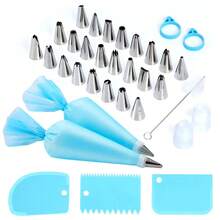 High Performance Cake Decorating Supplies With Stainless Steel Piping Nozzles For Professional Baking And Design - 21-piece Set - View 6