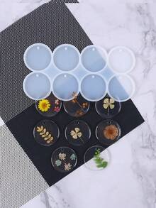 1 Round Pendant Resin Mold DIY Crystal Epoxy Resin Earring Jewelry Silicone Mold For Jewelry Making Keychain Tag Casting - Clear - View 4