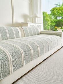 1 件波西米亚风格纯色沙发套，适合所有季节和节日装饰，可保护沙发免受猫抓，宠物友好，适用于带扶手和靠背的单人、双人、三人、四人沙发 - 綠色 - 查看 5