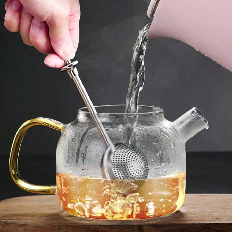 SURUIHK 2PCS Stainless Steel Tea Infuser Balls Fine Mesh Loose Leaf Tea Strainers With Handle Easy Open Reusable Filter For Tea Herbs Spices Seasonings Kitchen Use - View 1