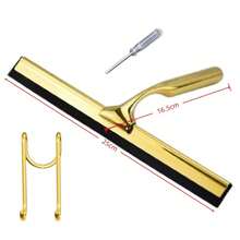 1pc Gold Bathroom Squeegee, Shower Scraper Brush, Mirror Squeegee, Window Scraper, Cleaning Tool, Convenient & Practical With Hook, Bathroom Cleaning Accessory, Essential Cleaning Tool For Autumn/Winter - Multicolor - View 10
