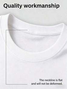 Vintage Amiris Varsity 26 Letter Double Side Print T-Shirt (100% Cotton 220g T-Shirt), Summer Clothing, Men's Tops, Casual And Comfortable,  Graphic T-Shirt, Unisex Style. - trắng - Xem 5