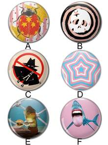 Funny Pattern Safety Pins Badges, Button Brooches, Suitable For Attaching To Clothing, Bags, Backpacks, Fun Gifts For Friends And Family - Multicolor - View 2