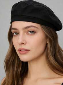 1 女士贝雷帽，法式艺术家经典画家贝雷帽，秋冬时尚画家帽，复古休闲风帽子，夏季，沙滩 - 彩色 - 查看 10