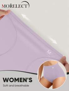 Morelect Women's High Waist Briefs, Shaping, Tummy Control, Skin-Friendly, Comfortable - Mauve Purple - View 5