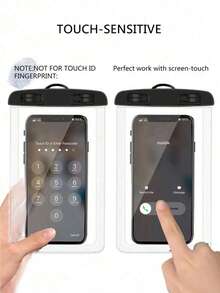 1 Túi Chống Nước Cho Điện Thoại Di Động Có Màn Hình Cảm Ứng, Túi Nổi Chuyên Dụng Cho Công Viên Nước, Túi Nổi Cho Điện Thoại Chuyên Nghiệp, Vỏ Chụp Ảnh, Ốp Điện Thoại Trong Suốt, Siêu Chống Nước - A - Xem 4