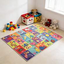 1pc ABC Educational Game Rug, Letter Number Animal Season And Shape Learning Play Mat For Playroom Crawling Room Bedroom, Room Decor - Multicolor - View 3