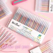 72/56/32/20pcs Glitter Gel Pen Set - Multi-Color Ink Refills, Suitable For Art, Crafts And Writing - Neutral Ink Pen Combination, Organized Display | Durable Plastic - Multicolor - View 2