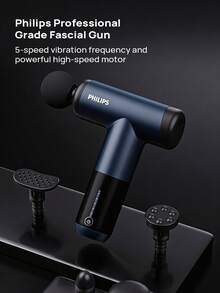 PHILIPS PPM7304DB Mini Massage Gun, Muscle Massager, Fascia Gun, Neck Massage Gun, 5 Adjustable Vibration Speeds, Compact & Portable, 6kg Strong Impulse, For Sports & Home Use (Standard Version) - View 1