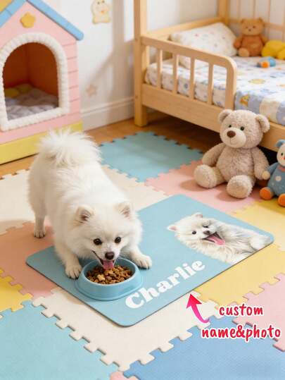 1 tấm lót bát ăn cho thú cưng vẽ màu nước theo yêu cầu, có thể tùy chỉnh tên thú cưng cho chó mèo, chống trượt, thấm hút tốt, chống thấm nước, nhanh khô, dễ vệ sinh, bảo vệ sàn nhà, quà tặng cho người yêu thú cưng, quà tặng cho thú cưng mới, quà tân gia, phụ kiện nhà bếp và phòng ăn, phụ kiện sử dụng trong nhà.