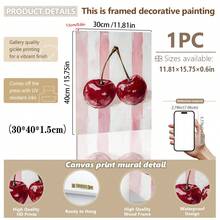1 Peça, Arte de Parede em Tela, Arte de Parede Emoldurada, Arte de Parede com Tema de Cereja, Decoração de Cozinha Vintage Vermelho Fruta, Pôster de Arte Pop de Cereja, Decoração de Sala de Jantar de Verão Vintage, Arte de Parede de Estilo Fazenda Doce, Pôster de Estilo Preppy, Decoração de Apartamento, Decoração de Quarto de Menina Rosa, Decoração Inspirada em Dopamina, Decoração de Quarto de Estudante, Decoração de Sala de Estar, Decoração de Banheiro, Decoração de Cozinha, Decoração de Sala de Jantar, Decoração de Quarto, Presentes, Presentes de Inauguração, Decoração de Escritório - cereja - Visão 16