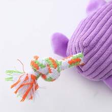One Cute Animal Design Dog Plush Toy - Interactive And Bite-Resistant Pet Chew Toy! - 灰色大象 - 查看 8