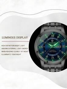 BINBOND B7169 Top Luxury Fashion Business Women's Quartz Watch, 30M Water Resistant, Day Date Calendar, Sports Ladies Wristwatch - Navy Blue - View 7