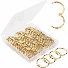 40 Pack Gold Loose Leaf Binder Rings 1 Inch Metal Book Rings - 金子 - 查看 1