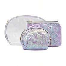 Iridescent Travel Makeup Bag Super Functional Cosmetic Organizer - 設定 Tornasol - 查看 6