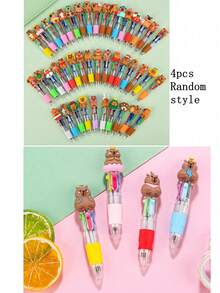 8pcs/4pcs Multi-Color Mini Ballpoint Pens, 4-In-1 Sports Party Pen Set, Fun Combination Colored Pens, Dolphin Shaped 4-Color Erasable Ballpoint Pens, Portable Multi-Color Dolphin Shaped Ballpoint Pens, Suitable For Back To School Gifts (Random Style) - Multicolor - View 11