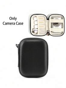 适用于 CAMKORY、PIXPRO FZ45/FZ55、IXUS 285 HS、Lecran 等数码相机的硬质保护包，小巧便携的相机收纳袋，带网状口袋，可存放 SD 卡和配件，便携式相机旅行包，数码相机收纳包，电子产品整理包，充电器收纳包，线缆整理包，假日旅行必备品 - 黑色 - 查看 9