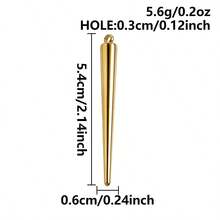 1 pieza/3 piezas Colgante de acero inoxidable 304 con baño electrolítico de oro/plata/negro de estilo minimalista y elegante, en diferentes longitudes, adecuado para hacer joyas DIY como collares, pulseras y pendientes - cono - Ver 17