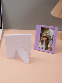 Khung ảnh nhựa 5 inch, giá đỡ để bàn cho văn phòng, nhà, phòng ngủ, phù hợp với ảnh kích thước 11.7*9.2cm/4.6*3.6in, quà tặng sinh nhật, ngày lễ, tốt nghiệp sáng tạo. - nhiều màu - Xem 7