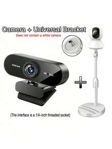 Webcam USB tự động lấy nét 1080P với khả năng xoay 360°, cắm là chạy, không cần pin, phù hợp cho hội nghị video, lớp học trực tuyến, phát trực tiếp | Thiết kế webcam thời trang | Kết nối USB, Webcam máy tính, Webcam laptop, Camera phát trực tiếp, Camera TV thông minh, Camera laptop, Webcam, Phụ kiện máy tính, Thiết bị phát trực tiếp, Camera USB - màu đen - Xem 13