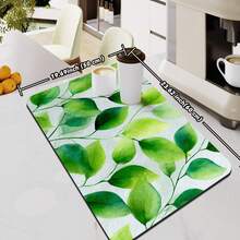 Leaf Printed Heat Resistant Cup Mat, Waterproof Non-Slip Rubber Bottom Coaster For Coffee Machine, Kitchen Counter, Quick Drying And Easy To Clean - Orange - View 19