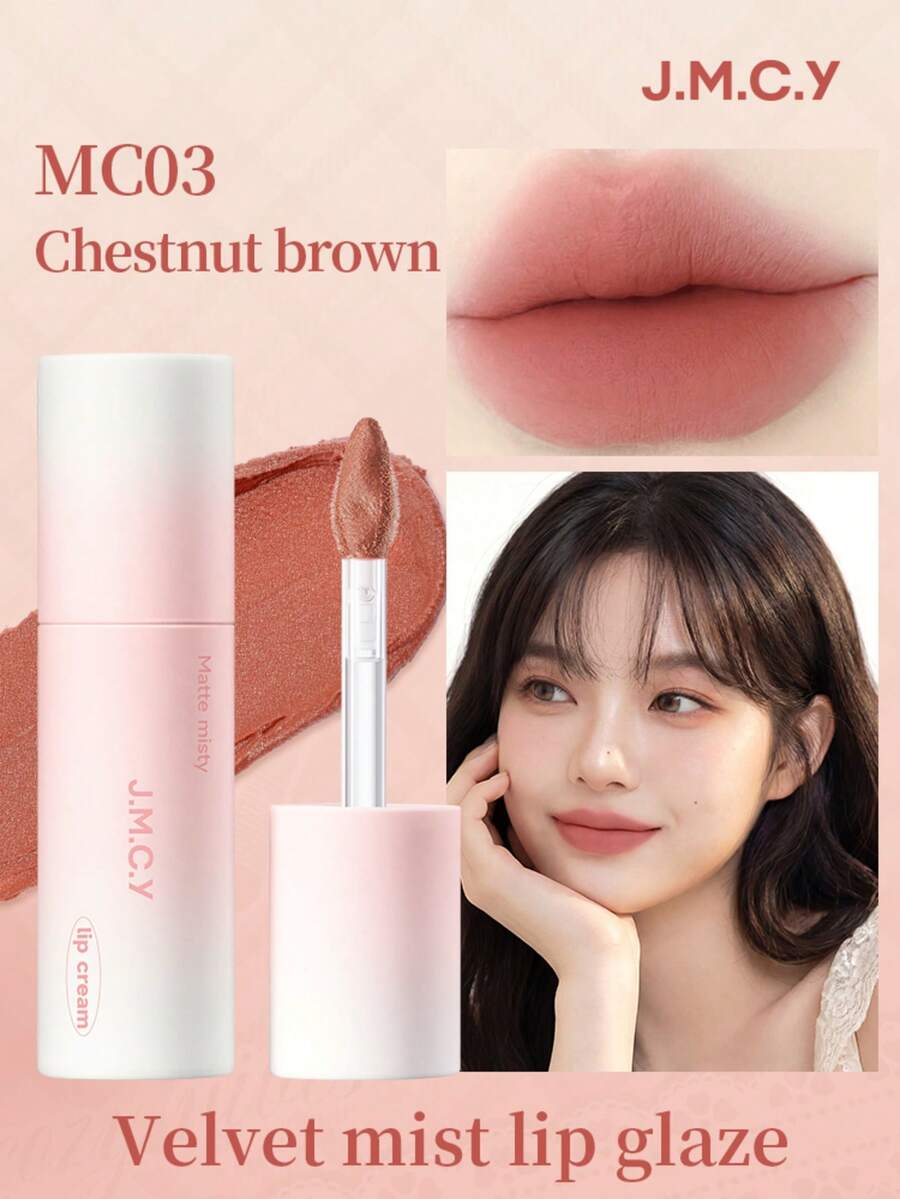 J.M.C.Y 哑光丝绒唇彩，持久不脱妆，不粘腻，适合学生使用 - MC03 CHESTNUT BROWN - 查看 1