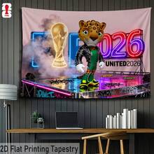 1 pièce Décoration murale thématique de la Coupe du monde 2026 - Convient officiellement pour la décoration de la maison, du bureau, du jardin. Bannières de différentes tailles pour les fêtes, les cadeaux de Noël, le Nouvel An, Pâques. Marquage pour les fans de football, décoration murale pour les salles de sport, décoration pour les salles de fans, art mural d'intérieur, œuvre d'art thématique football, décoration murale pour les bureaux - z1 - Voir 3