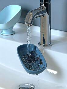 Khay đựng xà phòng hình bạch tuộc dễ thương có đế hút chân không và lỗ thoát nước, không cần khoan, chống trượt. - Hộp xà phòng xanh - Xem 3