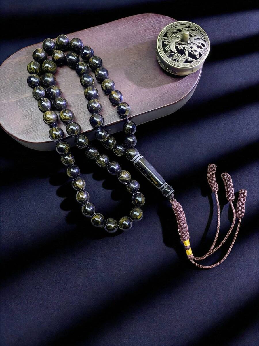 45 cuentas de oración musulmanas diarias, pulsera de cuentas de oración, hilo de cuentas de oración musulmanas, pulsera de cuentas de oración de Arabia Saudita, pulsera de cuentas de oración de resina, regalo de vacaciones - Multicolor - Ver 1