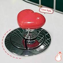1pc Multi Colored Heart-Shaped Toilet Press, Not Damaging Long Nails, Suitable For Toilet Water Tank Button Assist, Toilet Lid Holder, Cabinet Door Handle, Drawer Handle, Etc - Heart Shape - View 5