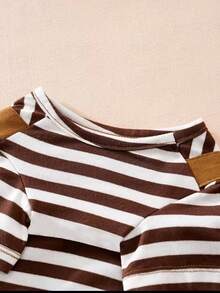 1件装背带熊宠物狗衣服，适合春秋季穿着 - 棕色 - 查看 4