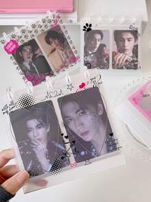 1 Gói Giá Trưng Bày Hình Nấm 3 Inch Dành Cho Học Sinh, Quạt Thẻ, Thẻ Lịch Để Bàn Trong Suốt Hai Ngăn, Sổ Lưu Niệm Ảnh. - Nhiều màu - Xem 2