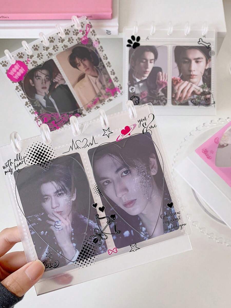 1 Gói Giá Trưng Bày Hình Nấm 3 Inch Dành Cho Học Sinh, Quạt Thẻ, Thẻ Lịch Để Bàn Trong Suốt Hai Ngăn, Sổ Lưu Niệm Ảnh.