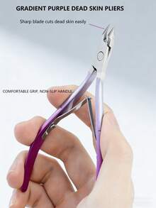 2pcs Integrated Manicure Tool Set, Includes Nail Clipper, Cuticle Nipper, And Cuticle Pusher. Stainless Steel Construction, Short Sharp Blades (Curved Design) For Precise Trimming Of Cuticles And Hangnails, Softening And Pushing Back Cuticles - Multicolor - View 8