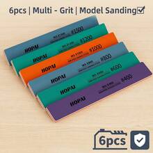 Bộ 6 que giấy nhám bán cứng, độ nhám #400/#600/#800/#1000/#1200/#1500, sử dụng được cả khô và ướt, dày 4mm, dụng cụ đánh bóng DIY. - 400/600/800/1000/1200/1500 - Xem 7