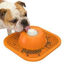 Tazón lento para mascotas viral - Tazón lento de silicona con diseño interactivo de bola rodante, anti-atragantamiento, adecuado para gatos y perros, fácil de limpiar - 1L - Ver 2