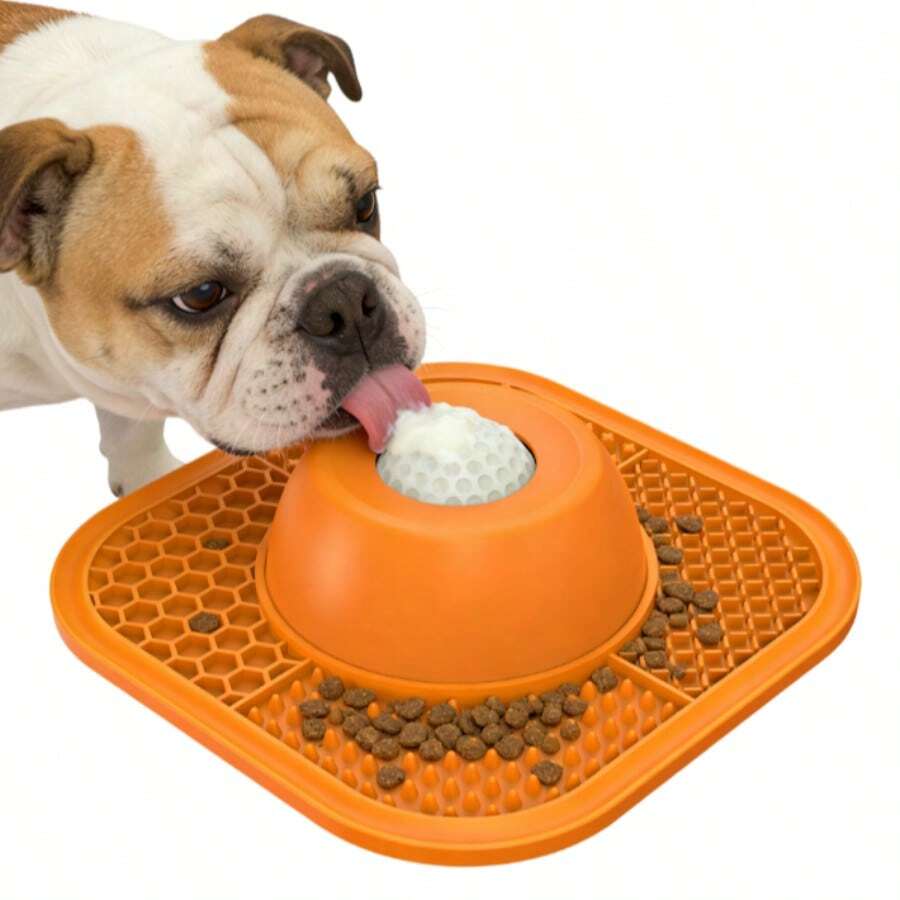 Tazón lento para mascotas viral - Tazón lento de silicona con diseño interactivo de bola rodante, anti-atragantamiento, adecuado para gatos y perros, fácil de limpiar