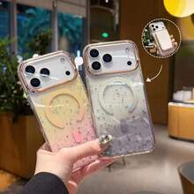 Suitable For 17 Pro Max, Dazzling Glitter Magnetic Phone Case, 16 Fairy-Like High-End Feel, 15 Protective Cover - Cherry Blossom Pink - View 6