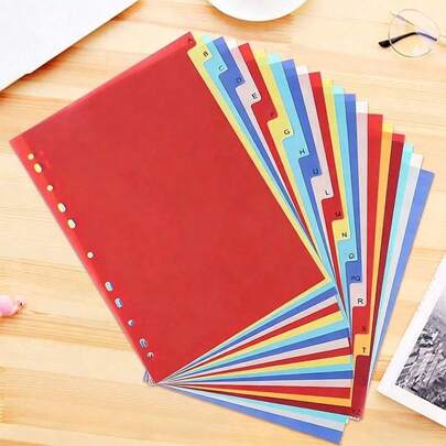 A4 Multicolor Numbered Divider Pages, 1-20 Digit Divider Pages, School & Office File Storage Organization Supplies (Assorted Colors)