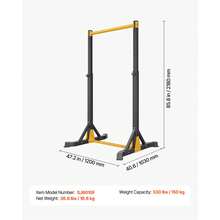 Pull Up Bar, 330LBS Capacity Portable Pullup Bar Station, Pullup Bars Free Standing With H-Frame Structure & Heavy-Duty Steel Tube, 8 Level Height Adjustment Gravity Fitness For Arms Back Chest - Single Bar (non-foldable) - View 11