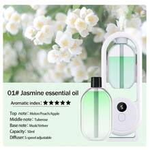 Automatic Aroma Diffuser With Night Light - 5 Mist Modes, Digital Display, Suitable For Home Decor, Bedroom And Office Essential Oil Diffuser - White - View 24
