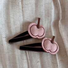 2pcs Cute Sweet Side Bangs Clips, Elegant Hair Clips, Fashion Fringe Clips, Small Hair Accessories - Cute Pink and Brown Hair Clip - View 10